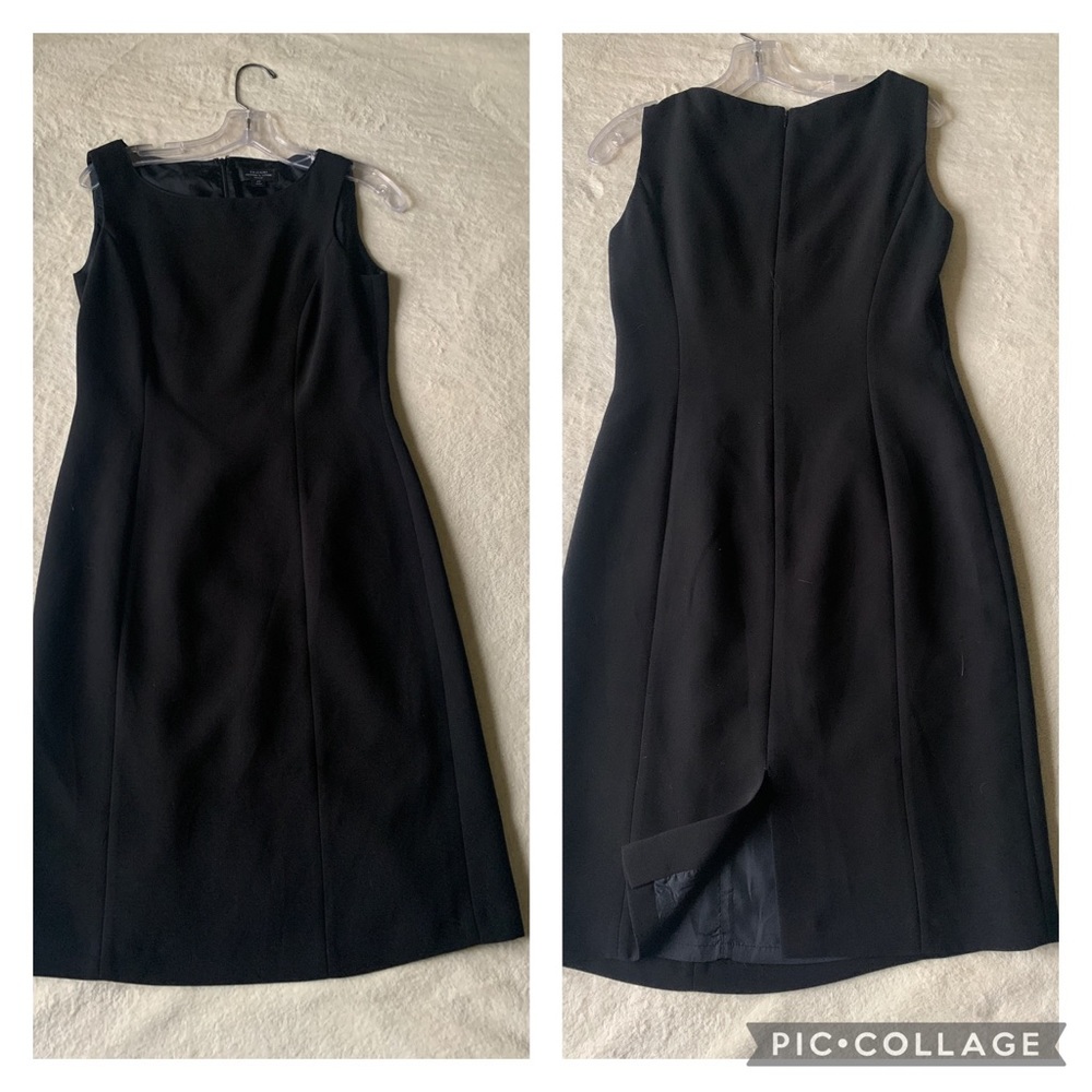 Tahari Midi-length black dress. Short sleeve. Excellent condition. Size 4P